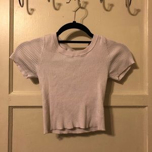 White vintage crop top